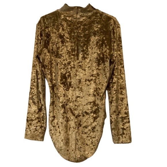 Elements Exclusively by Spiegel Crushed Velvet Bodysuit Large L - Picture 4 of 11